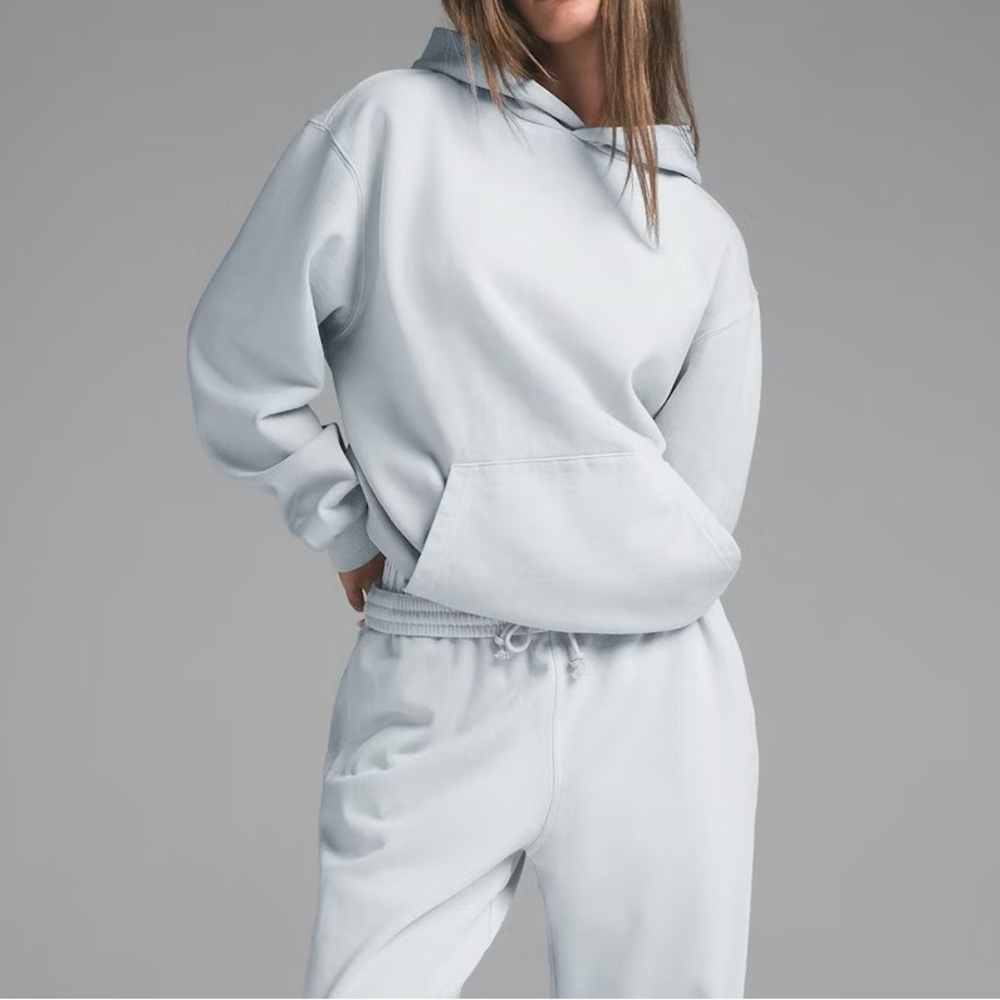 SKIMS Boyfriend Fleece Hoodie | Zen Blue | Size S
